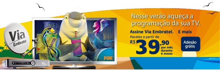 Assine TV Via da Embratel - Assine agora